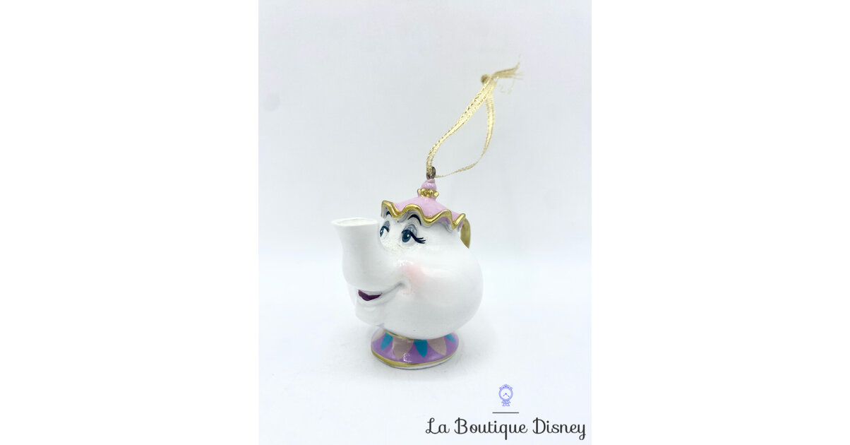 Ornement Noël Madame Samovar Disney La belle et la bête théière boule